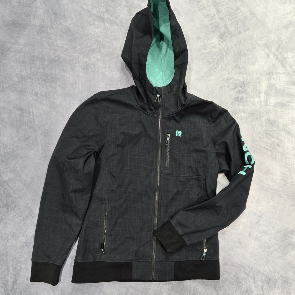 Cinch Women's Between Black And Grey and Teal Ski Jacket - Picture 2 of 7